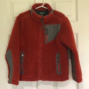 LLBean High Pile Fleece Jacket Boys Size 5-6